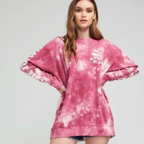 NWT Women's Wildfox Dead Or Alive Road Trip Tye Dye Sweatshirt - Picture 5 of 10